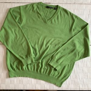 Greg Norman Men’s V-Neck Sweater - Bright Green